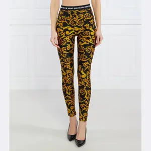 Леггинсы узкого кроя Versace, черный