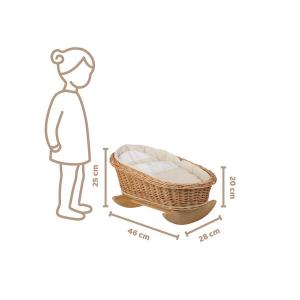 Комплект Lili Из Коляски И Плетенной Люлычки Для Кукл С Бежевой Накладкой 46Х28 Н25/55Х30 Н45 См WickerPL