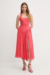 Платье с добавлением льна Bardot, розовый