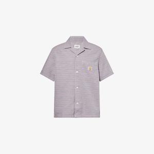 Рубашка с коротким рукавом Carhartt Wip Gellar полосатая хлопковая, мультиколор