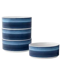 Набор из 4 мисок для хлопьев Colorstax Ombre Stax 6 дюймов Noritake, indigo