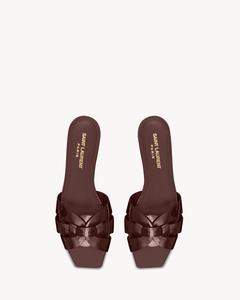 Мюли TRIBUTE из лакированной кожи Saint Laurent, красный