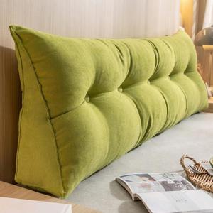 Треугольная подушка для чтения, подушка для изголовья кровати размера Queen, клиновидная подушка для поддержки спины и изголовья двухъярусной кровати (цвет: зеленый, размер: 79 дюймов/200 см (King)) COZMAX, Green