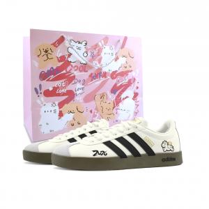 Adidas VL COURT 2.0 Instant Wealth, специальная шоппинг-сумка, устойчивые к истиранию низкие немецкие армейские кроссовки Unisex Black