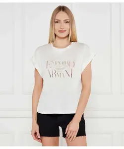 Футболка Loose fit Emporio Armani, бежевый