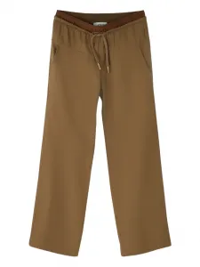 Брюки с эластичным поясом Lanvin Enfant, коричневый