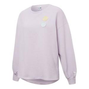 Толстовка (WMNS) PUMA Embroidery Logo Round-neck SweatshirtPurple 536095-17