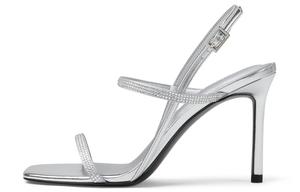 CHARLES&KEITH Маленькие босоножки Ck One Strap на платформе 9,2 см, женские, silver