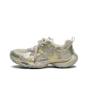 MASOOMAKE Дышащие и легкие массивные кроссовки женские низкие Gunmetal Gold, цвет Gunmetal Gold