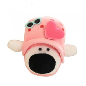 Плюшевая игрушка собака с большим носом высота 13см длина 13см Fox fairy, розовый