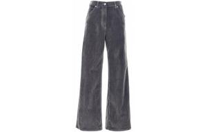 Бархатные джинсы с широкими штанинами MSGM, черный