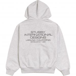 Толстовка с молнией fw25 international designs Stussy, серый