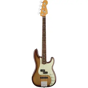 Бас-гитара Fender American Ultra Precision, гриф из палисандра - цвет Mocha Burst