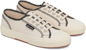 Кроссовки Superga 2294 Drill с оверлочной строчкой для взрослых унисекс, слоновая кость