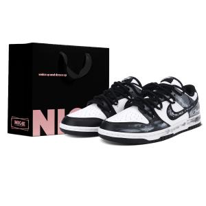 Nike Кроссовки для скейтбординга Dunk с амортизацией, износостойкие, низкие, унисекс, черные