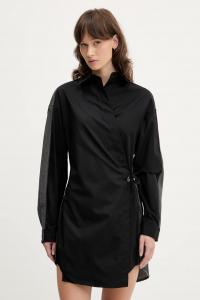 Платье из хлопка D-ELPHI-DEN DRESS Diesel, черный