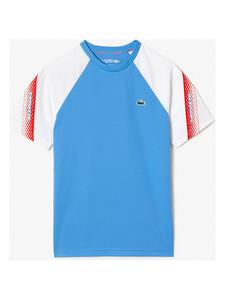 Lacoste Тренировочная футболка светло-голубого/белого цвета