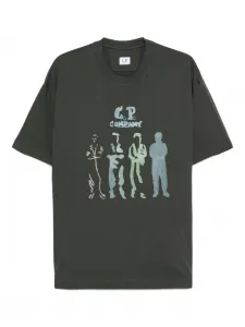 Футболка с графичным принтом C.P. Company, серый