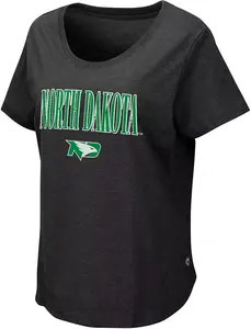Черная женская футболка Colosseum North Dakota Fighting Hawks