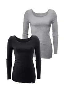 Bench Рубашка с длинными рукавами, особенно длинного кроя, из мягкой ребристой ткани, черный