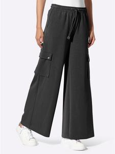 Трикотажные брюки черного цвета Heine