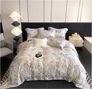 YUSIWOAL Комплект постельного белья из натурального эвкалипта 1000TC с цветочным принтом