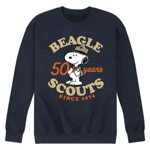 Мужская флисовая толстовка Peanuts Beagle Scout с нашивкой 50 лет Licensed Character, синий
