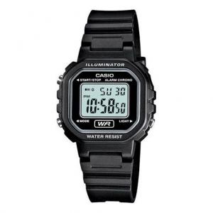 Часы CASIO Waterproof Quartz Black Strap Black Digital, черный