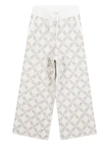 Спортивные брюки с монограммой Michael Kors Kids, белый