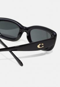 Солнцезащитные очки Coach, чёрно/серые однотонные