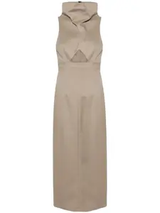 Платье миди Lomma без рукавов The Mannei, серый