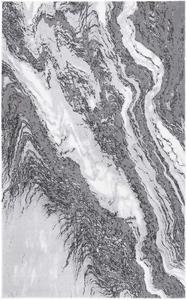 Ковер SAFAVIEH, 122 x 183 см, Craft Collection, Light Grey & Grey, современный абстрактный дизайн, не линяет и прост в уходе, идеален для помещений с высокой проходимостью: прихожая, гостиная, спальня (CFT844F)