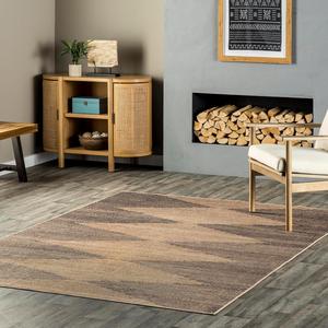 nuLOOM ковер 153 x 244 см Easy-Jute, машинная стирка, противоскользящий, для гостиной спальни детской комнаты домашний декор, Dori Natural