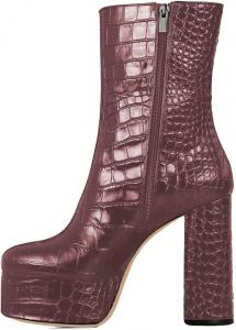 FSJ Прекрасные женские ботильоны на плоской подошве, закрытые, с округлым носком, на массивном высоком каблуке, без застежки, размеры 37-48