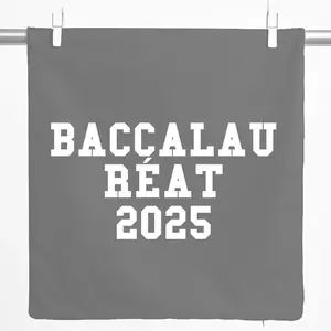Декоративная подушка Huuraa, чехол для выпускного Baccalauréat 2025, подарок из Франции, 40x40 см, стальной серый хлопок, украшение для выпускного Baccalauréat 2025 Hellweg Druckerei