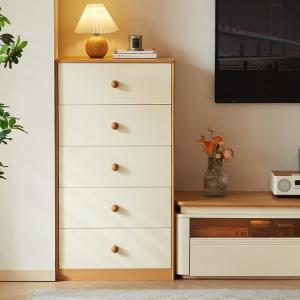 Lin'S Home Furnishing Комод 60х112 см для гостиной из массива дерева, 5 ящиков, напольный