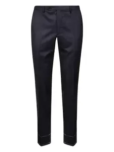 Шерстяные брюки с контрастной строчкой Rota, синий