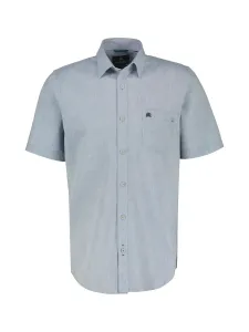 Льняная рубашка LERROS "Повседневная рубашка из хлопка и льна LERROS, однотонная ", синий