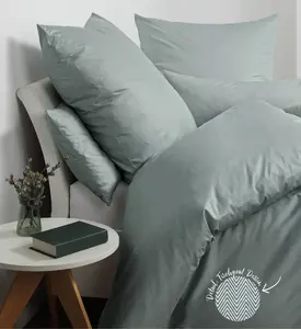 Комплект постельного белья из джерси интерлок Janine Design JERSEY CLASSIC 59000, цвет шалфейно-зеленый, размер 155x220+80x80 Original Janine