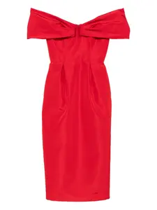 Платье с открытыми плечами Carolina Herrera, красный