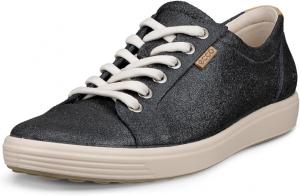 Женские кроссовки ECCO Soft 7 Floral, Silver Metallic Suede