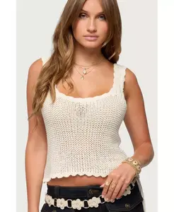 Женская открытая трикотажная майка Aurelle Edikted, коричневый/бежевый