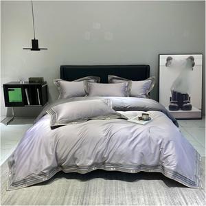 ZHZJQE Комплект постельного белья из египетского хлопка 1000TC синего цвета