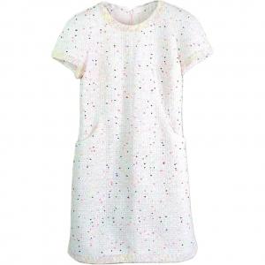 CHANEL Женское белое платье с короткими рукавами