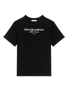 Dolce & Gabbana Kids хлопковая футболка, черный