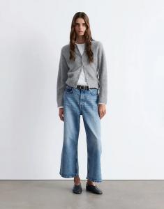 Кардиган из альпаки и шерсти с пуговицами спереди & Other Stories, серый