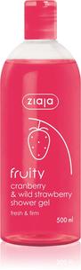Увлажняющий гель для душа с фруктовой клюквой и лесной земляникой Ziaja, 500 мл
