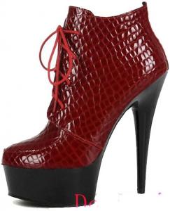 Женские ботильоны denova с очень высоким каблуком 6 дюймов, платформой для танцев на пилоне Denova's, Wine 3