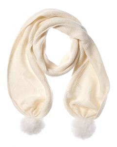 Шарф из кашемира Forte Cashmere Luxe Cable Forte, белый