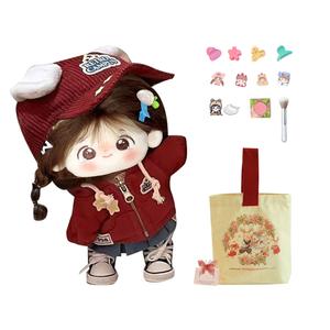 Кукла из хлопка Jinnew, Small Bracket+No Worries Puppy+Canvas Bag+Blush+Brooch+Greeting Card+Stickers+Claw Clip